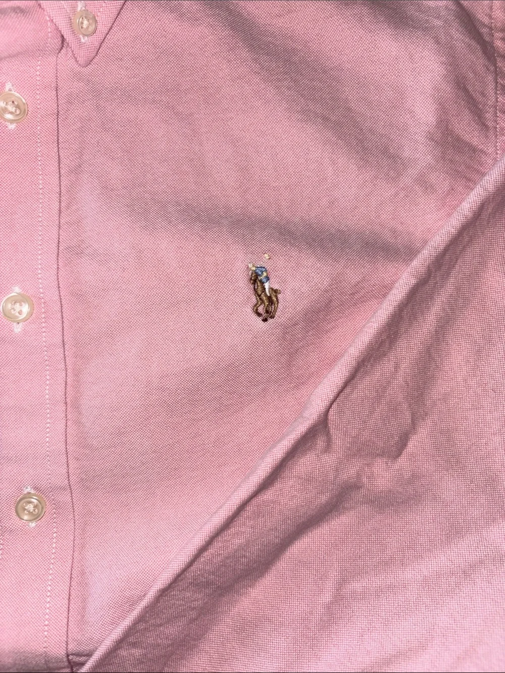 Ralph Lauren Kids 12 Pink Oxford Long Sleeve Button Down Shirt
